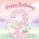Happy 2nd Birthday - Pink