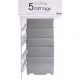 Pack of 5 Tags - Silver