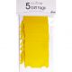 Pack of 5 Tags - Yellow