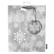 Gift Bag Medium Silver Snowflake