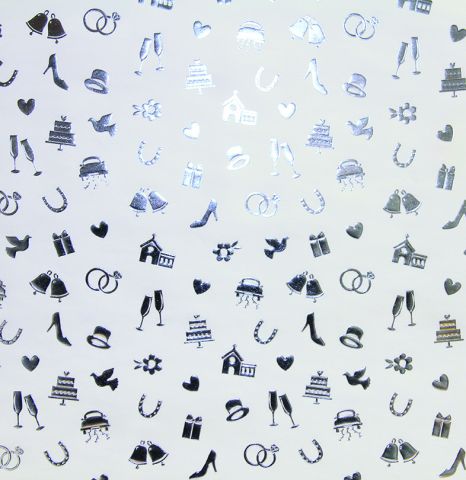 Wedding Icons Foil Flat Wrap