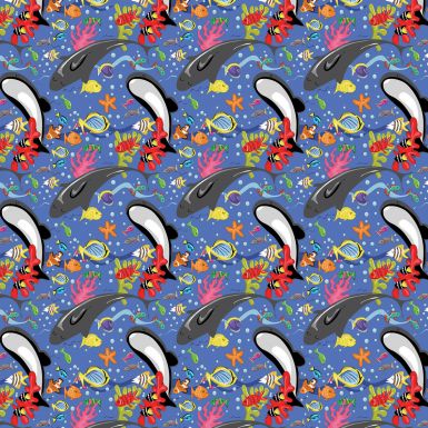 Under the Sea Satin Flat Wrap RRP £1.25