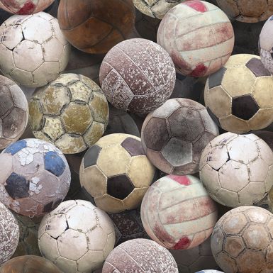 Vintage Footballs Gift Wrap £1.25