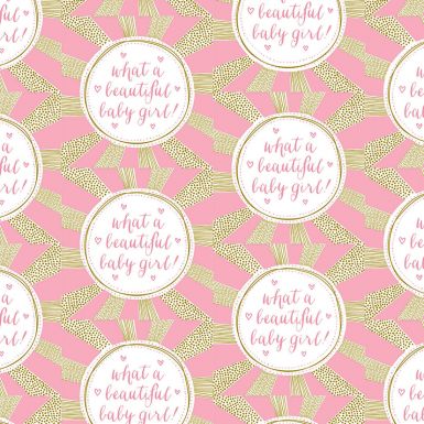 Beautiful Baby Girl Foil Flat Wrap RRP £2.50