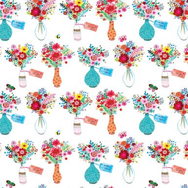 With Love Foil Flat Wrap £2.50