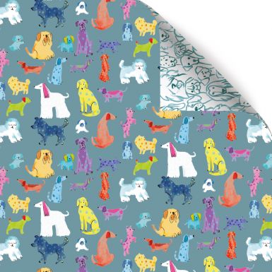 Gift Wrap Pawty Dogs