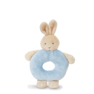 Bunny Ring Rattle - Blue