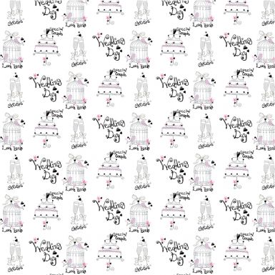 Love Birds Foil Flat Wrap RRP £2