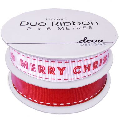 Ribbon Duo Spool - Merry Red