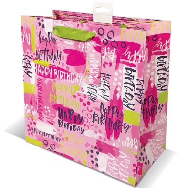 Gift Bag Large Hip Hop Birthday Pink