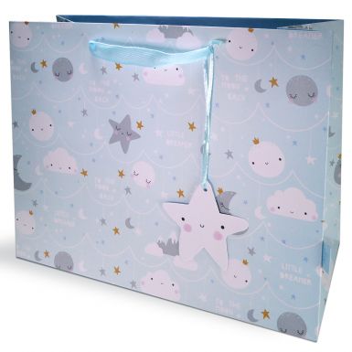 Gift Bag Carrier To the Moon Blue