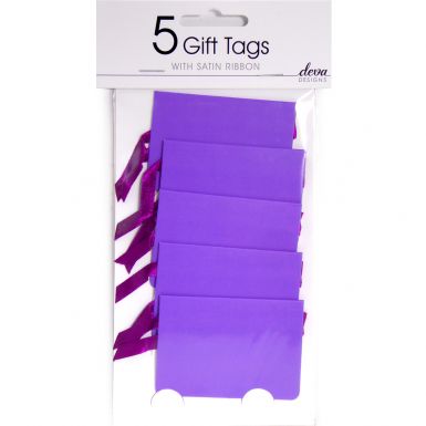 Pack of 5 Tags - Purple