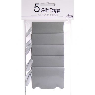 Pack of 5 Tags - Silver