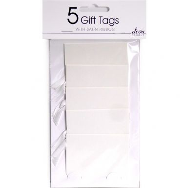 Pack of 5 Tags - White
