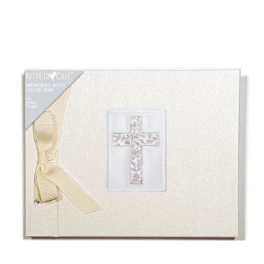Embroidered Cross Loose Leaf Memories Book