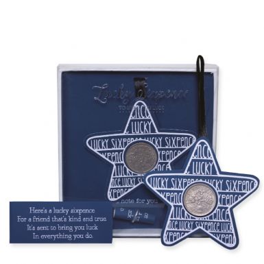 Lucky Sixpence Baby Star Blue
