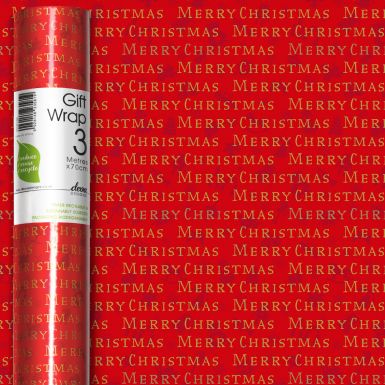 3M x 70CM Roll Wrap Merry Gold