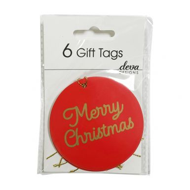 Pack of 6 - Merry Christmas Round