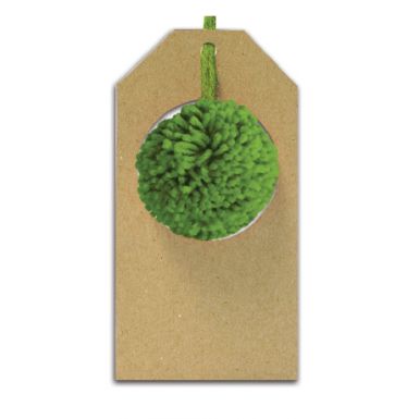 Green Pom Pom Tags RRP £1.50