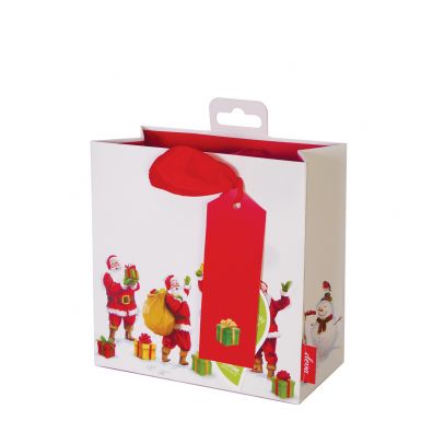 Gift Bag Small Snow Time Santa