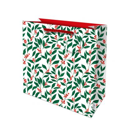 Gift Bag Medium Red Berry Christmas