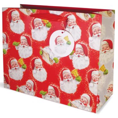 Gift Bag Carrier Vintage Santa