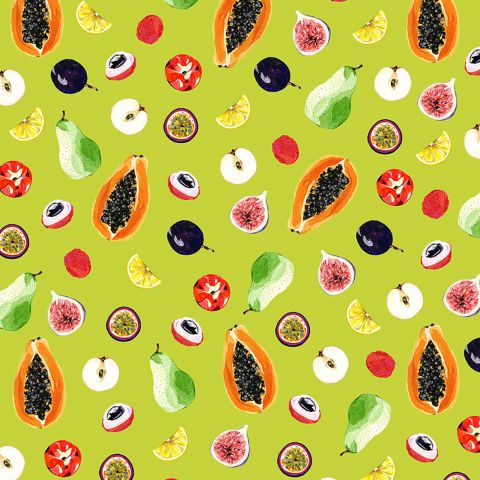 Fruit Salad with Varnish Flat Wrap