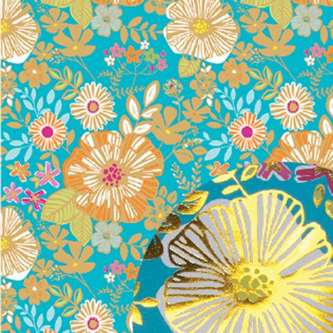 Floral Foil Flat Wrap RRP £2.50