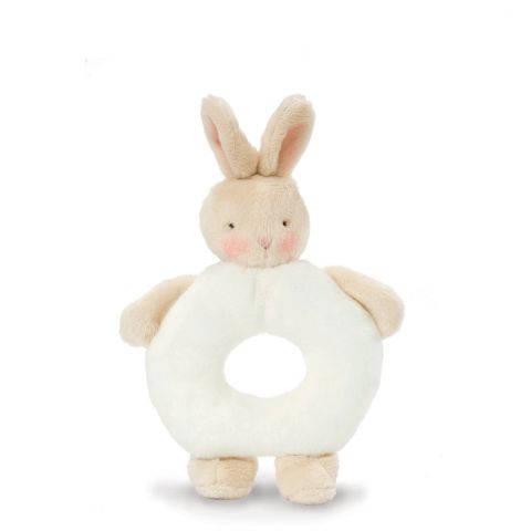 Bunny Ring Rattle - White