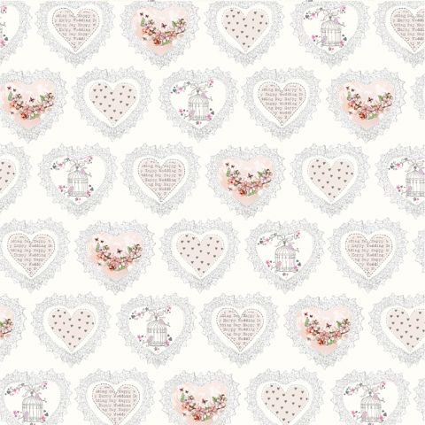 Lace Hearts Foil Flat Wrap RRP £2.50