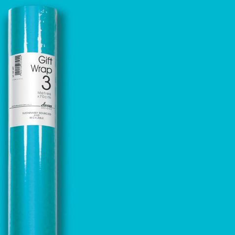 3M x 70CM (Essential) Roll Wrap Teal