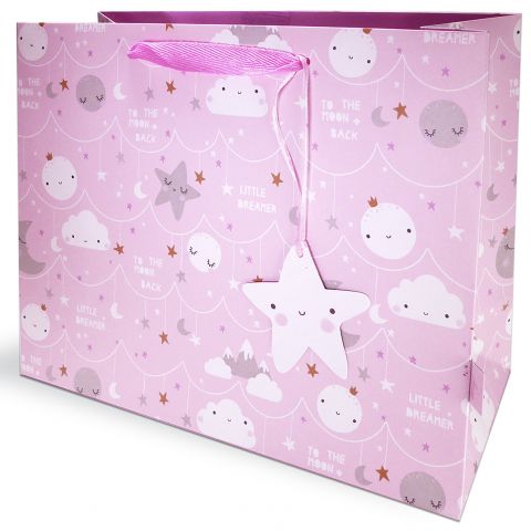 Gift Bag Carrier To the Moon Pink