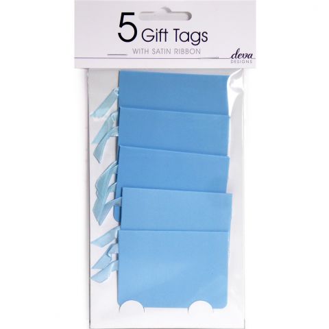 Pack of 5 Tags - Soft Blue