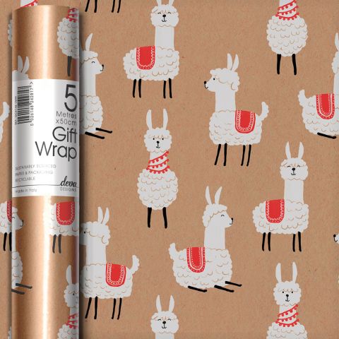 5M x 50CM Roll Wrap Craft Llama