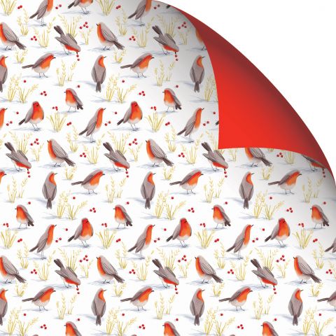 Gift Wrap Robin Berries