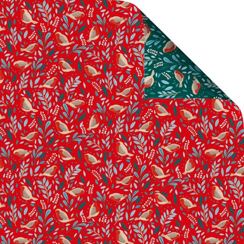 Gift Wrap Folksy Robin