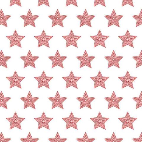 Red Stars Flock Flat Wrap RRP £2.50