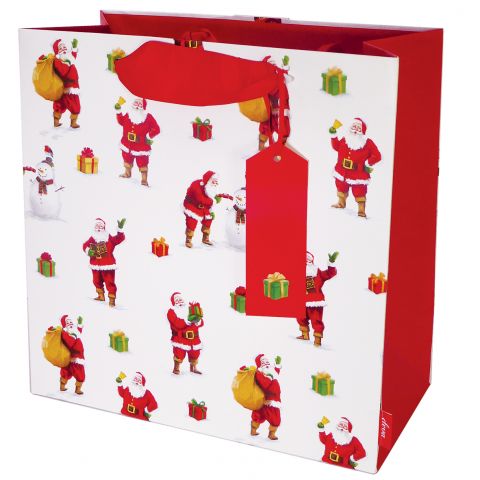 Gift Bag Medium Snow Time Santa