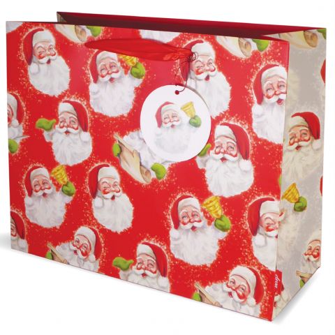 Gift Bag Carrier Vintage Santa