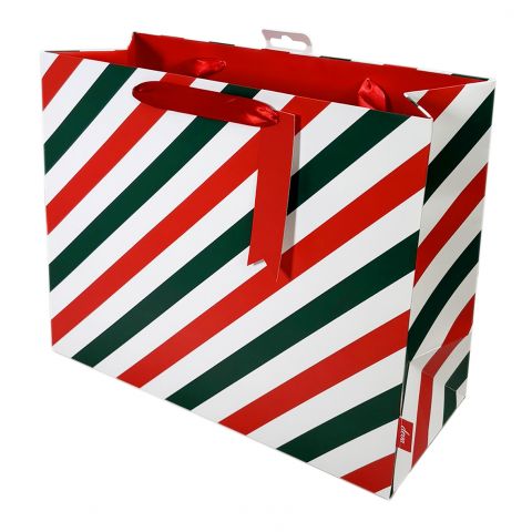 Gift Bag Carrier Festive Stripes