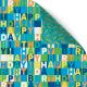 Gift Wrap Neon Birthday Blue