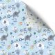 Gift Wrap Baby Bunny Blue