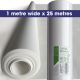 25M x 1M MASSIVE Roll Wrap Kraft White