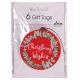 Pack of 6 Tags - Red Wreath
