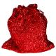 Gift Bag Red Glitter Mesh 
