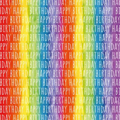 Gift Wrap Rainbow Birthday 