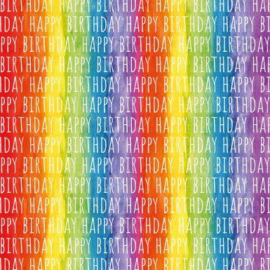 Gift Wrap Rainbow Birthday 