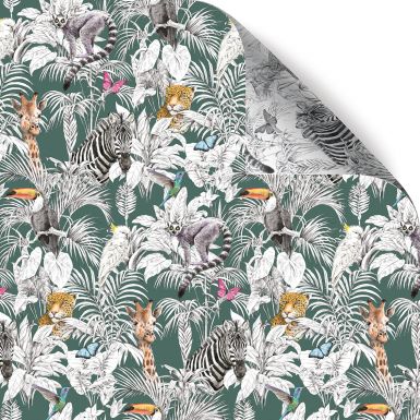 Gift Wrap Tropical Animals