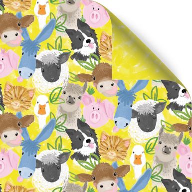 Gift Wrap Farmyard Zest