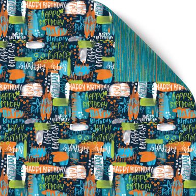 Gift Wrap Hip Hop Birthday Blue